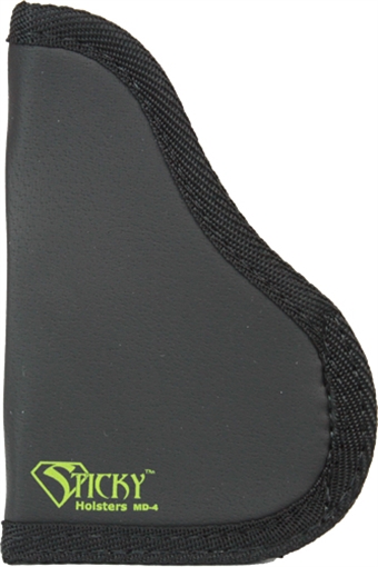 Picture of Sticky Holsters Pocket, Pocket Holster, Ambidextrous, Black, Most Single Stack Semi-Automatic Pistols with Laser, Neoprene, Fits Glock 43 MD-4LASER MD4MODLAS