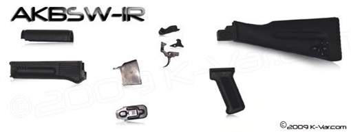 Picture of Stock set US Warsaw stock pistol grip trigger disconnector follower floorplate BG hammer Hand Guards AKBSW-1R