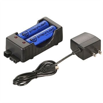 Picture of Streamlight SL-B26 Charging Cradle, (2) SBL-65 Lithium Ion Batteries, 120 Amp AC Adaptor, Black 22011