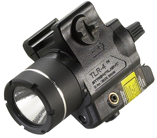 Picture of Streamlight TLR-4 Gun Light Black 170 Lumens White C4 LED/Red Laser HK USP Compact 69241