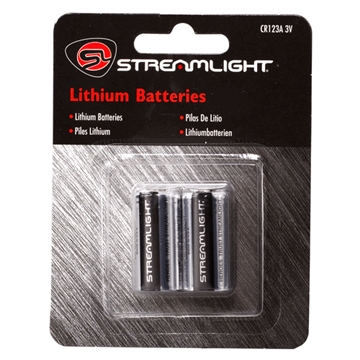 Picture of Streamlight CR123A Lithium Batteries Silver/Black 3 Volts (2) Single Pack 85175