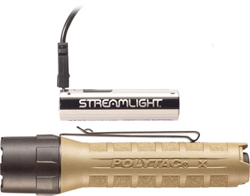 Picture of Streamlight Polytac X, Flashlight, 600 Lumens, w/ USB Battery, Clam Pack, Coyote Brown Finish 88615