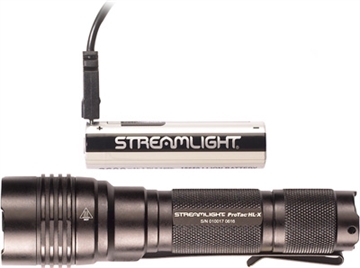 Picture of Streamlight ProTac HL-X USB Flashlight Black Anodized 65/400/1000 Lumens White LED 88084