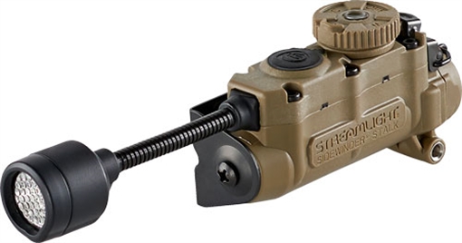 Picture of Streamlight Sidewinder Stalk Helmet Light 23/28/57/76 Lumens White White/Red/Green/Blue/IR LED Bulb Coyote 28 Meters Distance 14306