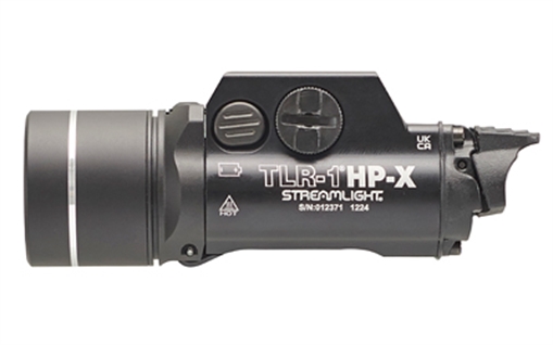Picture of Streamlight TLR-1 HP-X, Long Range Rail Mounted Light, 1,300 Lumens with SL-B9 Batteries, 1 Hour Run Time, Matte Finish, Black, (2) SL-B9 USB Rechargeable Battey Packs 69168