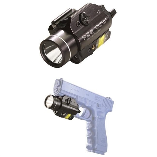 Picture of Streamlight TLR-2 Gun Light Black Anodized 300 Lumens White C4 LED/Red Laser 69120