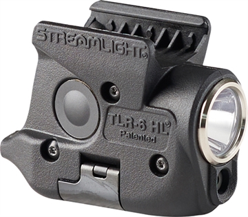 Picture of Streamlight TLR-6 HL, Tac Light with Green Laser, For Sig P365, 300 Lumens, Matte Finish, Black, Includes Three SLB2 Batteries with USB-C Charging Case 69354