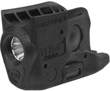 Picture of Streamlight TLR-6, Weaponlight, Fits Glock 42/43, White LED, 100 Lumens, Includes 2 CR 1/3N Lithium Batteries, Black 69280