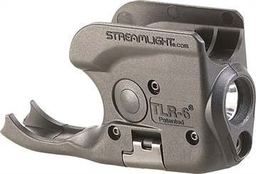 Picture of Streamlight TLR-6, Tac Light w/laser, 100 Lumens, Non-Rail 1911 Handguns, Black, Two 3V CR-1/3 N Lithium Batteries 69279