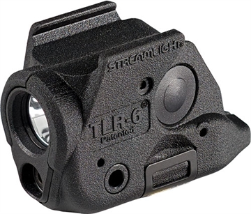 Picture of Streamlight TLR-6, Tac Light with Laser, For Springfield Hellcat, Black, C4 LED, 100 Lumens, Red Laser, 2x CR1/3 N Lithium Batteries 69287