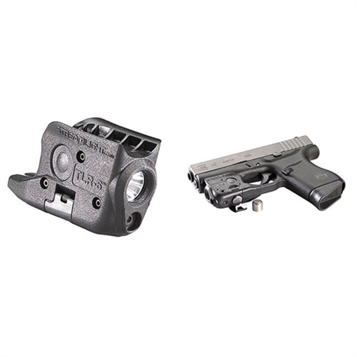 Picture of Streamlight TLR-6, Tac Light w/laser, Glock 42 and 43, Black, C4 LED 100 Lumens, Red Laser, Incl LED Laser Module, all TLR-6 body housings 69277
