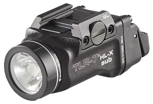 Picture of Streamlight TLR-7 HL-X sub USB (GLOCK 43X/48 MOS | 43X/48 Rail) - Includes mounting kit with key, multi-tool, (1) SL-B9 Li-Ion rechargeable battery pack, and USB-C cord - Black 69503