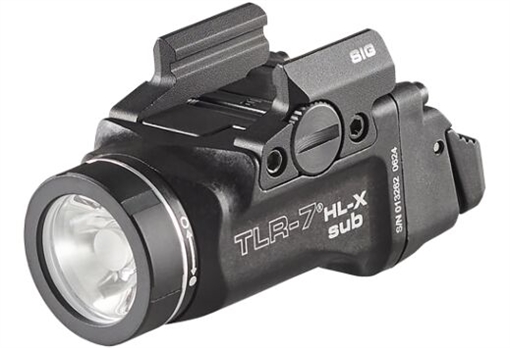 Picture of Streamlight TLR-7 HL-X sub USB (SIG SAUER P365/XL closed rail systems*) - Includes mounting kit with key, multi-tool, (1) SL-B9 Li-Ion rechargeable battery pack, and USB-C cord - Black 69504
