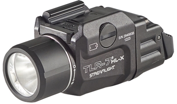 Picture of Streamlight TLR-7 HL-X USB, 1000 Lumens, 1 Hour Runtime, Multi-Fuel, Anodized Finish, Black, Includes High and Low Switch, (1) SL-B9 Rechargeable Battery, USB Charging Cable, Multitool and Key Kit 69458