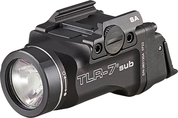 Picture of Streamlight TLR-7 X Sub USB Black Anodized 500 Lumens White LED Springfield Armory Hellcat 69408
