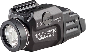 Picture of Streamlight TLR-7X, 500 Lumens, 1.5 Hour Runtime, Comes with High and Low Switch and (1) CR123A Lithium Battery, Black 69424