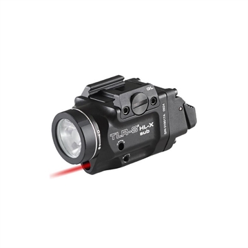 Picture of Streamlight TLR-8 HL-X Sub USB, Weaponlight with Red Laser, 1,000 Lumens, Black, Fits Springfield Hellcat, Includes Mounting Kit with Key, Multi-Tool, (1) SL-B9 Battery Pack, and USB-C Cord 69469