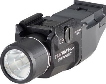 Picture of Streamlight TLR RM 1 HL-X, Weaponlight, 1,000 Lumens, 22,000 Candela, Black, Includes Key Kit, Mounting Hardware, Momentary Pressure Switch, (1) SL-B9 Battery Pack, and USB-C Cord 69483 64983