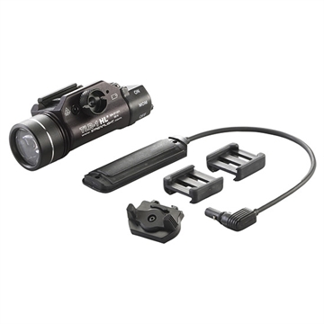 Picture of Streamlight TLR-1 HL Long Gun Kit, Tac Light Kit, C4 LED, 1000 Lumens, w/Thumb Screw/Remote Pressure Switch, 2x CR123 Batteries, Black 69262