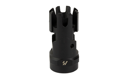 Picture of Strike Industries Checkmate Comp Black Steel with 1/2"-28 tpi Threads & 1.87" OAL for 223 Rem, 5.56x45mm NATO AR-Platform CCCOMP