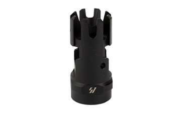 Picture of Strike Industries Checkmate Comp Black Steel with 1/2"-28 tpi Threads & 1.87" OAL for 223 Rem, 5.56x45mm NATO AR-Platform CCCOMP