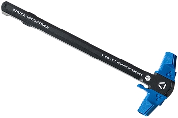 Picture of Strike Industries AR-TBCH-223-BK-BLU T-Bone Charging Handle .223/5.56x45mm Nato Blue Polymer Handles Aluminum Shaft for AR-15 ARTBCH223BKBLU