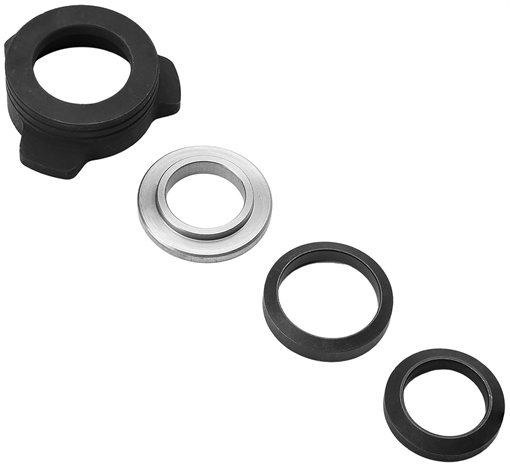 Picture of Strike Industries Oppressor Universal 3-Lug QD Base Set Black/Silver 1/2" & 5/8" Threaded Barrels BSOPPRESSORUBASE