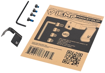 Picture of Strike Industries Magazine Pocket Clip Stainless Steel Black for SI EMP Mag Extension Left Hand EMPCLIPL
