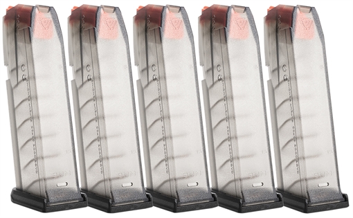 Picture of Strike Industries 15rd Compatible w/ Glock 19/26 Gen3-5 Translucent Smoke 5 Pack GMAG19X5