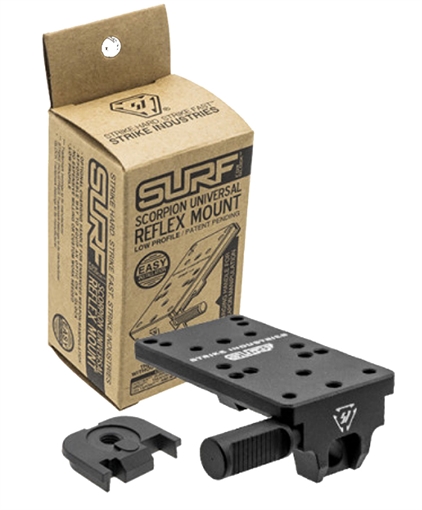 Picture of Strike Industries Scorpion Universal Mount Low Profile, Black Anodized Aluminum, Compatible w/Glock Gen1-5, Except 42/43/43X/48, Dovetail Mount GSURF