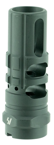 Picture of Strike Industries JComp Gen 2 Black Steel w/ 14x1 LH Threads 2.55" OAL 0.87" Diameter 0.36" Diameter 7.62x39mm Fits AK-Platform JCOMP2AK