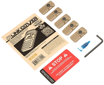 Picture of Strike Industries LINK-COVER-FDE LINK Cover Flat Dark Earth Polymer for M-lok & Keymod Rails 5 Pack LINKCOVERFDE