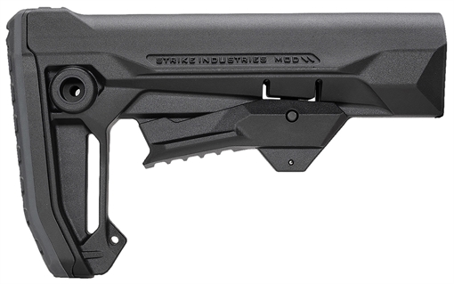 Picture of Strike Industries MOD2 Rifle Stock Black Polymer Compatible w/ AR Style Buffer Tubes STRIKEESMOD2BK
