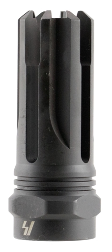 Picture of Strike Industries Venom Flash Hider Black Steel with 1/2"-28 tpi Threads, 2.16" OAL & 0.862" Diameter for 223 Rem, 5.56x45mm NATO AR-Platform VENOMFH223
