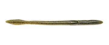 Picture of STRIKE KING LURES BULL WORM 10" GREEN PUMPKIN BW10-46