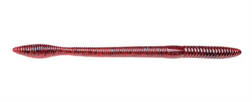 Picture of STRIKE KING LURES BULLWORM 10" RED BUG 5PK BW10-85