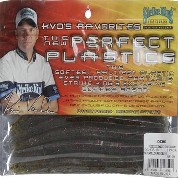 Picture of STRIKE KING LURES OCHO 5" WATERMELON RED & BLK 8PK OCHO5-18