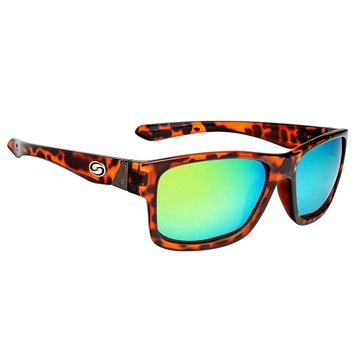 Picture of STRIKE KING LURES SK PRO SUNGLASSES SHINY TORTOISESHELL FRAME GREEN MIRROR SG-P302