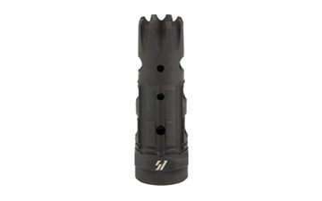 Picture of Strike Industries Triple Crown Comp Black Steel with 1/2"-28 tpi Threads, 2.63" OAL & 0.85" Diameter for 223 Rem, 5.56x45mm NATO AR-Platform TCCOMP223