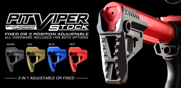 Picture of Strike Pit Viper Stock AR-Platform Black Aluminum/Steel VIPERPITBK