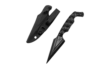 Picture of STROUP Ultralite Non Metallic, 3.75" Spear Point Blade, Zytel Construction, 7.5" Overall Length, Black, Includes Sheath ULNM-B