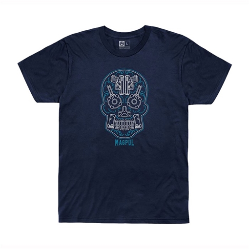 Picture of Magpul SUGAR SKULL BLEND T-SHIRT SM NAVY HEATHER MAG1217-411-S