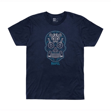 Picture of Magpul SUGAR SKULL BLEND T-SHIRT 2XL NAVY HEATHER MAG1217-411-2XL