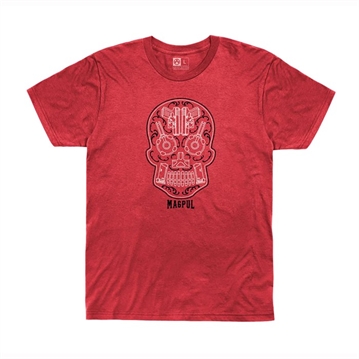 Picture of Magpul SUGAR SKULL BLEND T-SHIRT 2XL RED HEATHER MAG1217-612-2XL