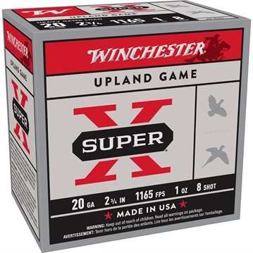 Picture of SUPER-X 20 GAUGE 2-3/4'' #8 SHOT SHOTGUN AMMO 105054045 -