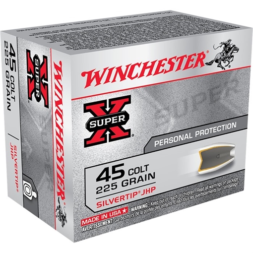 Picture of Winchester 45 COLT 225GR SILVERTIP JACKETED HOLLOW POINT 20/BOX X45CSHP2