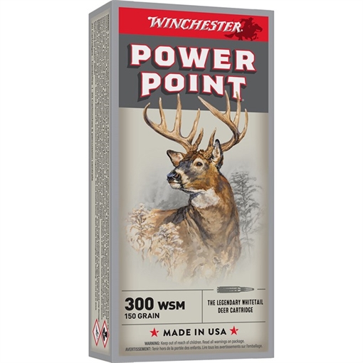Picture of Winchester Super-X Power Point Rifle Ammunition .300 WSM 150 gr. PSP 3270 fps 20/ct X300WSM1