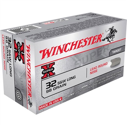 Picture of Winchester 32 S&W LONG 98GR LEAD ROUND NOSE 50/BOX X32SWLP