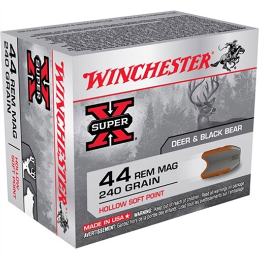 Picture of Winchester 44 REMINGTON MAGNUM 240GR HOLLOW SOFT POINT 20/BOX X44MHSP2