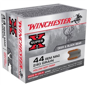 Picture of Winchester 44 REMINGTON MAGNUM 240GR HOLLOW SOFT POINT 20/BOX X44MHSP2